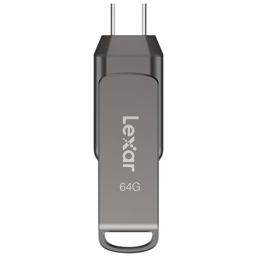 Lexar JumpDrive Dual Drive D400 64GB USB 3.1 + USB-C Flash Drive