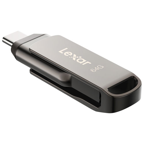 Lexar JumpDrive Dual Drive D400 64GB USB 3.1 + USB-C Flash Drive