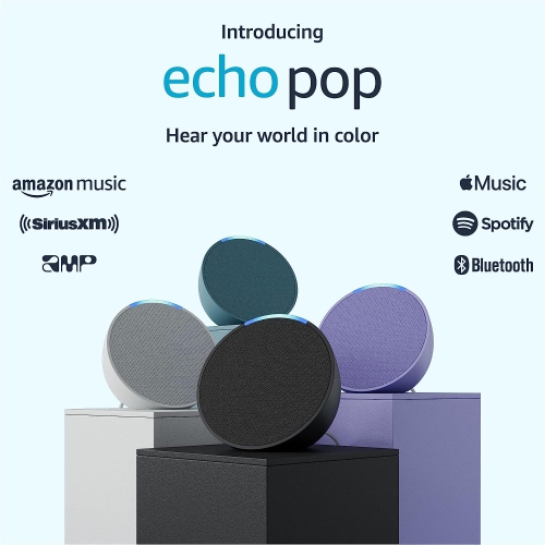Haut-parleur intelligent Echo Pop avec trousse de nettoyage