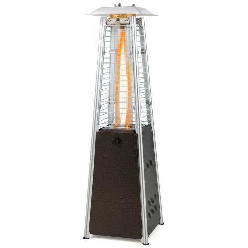 COSTWAY  35" Portable Tabletop Pyramid Patio Heater Steel Propane Gas 10000 Btu