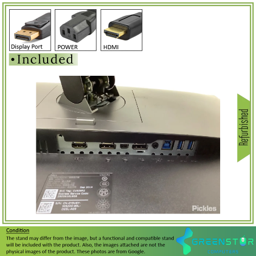 Refurbished(Good) - Dell Ultrasharp U2417H 24" Widescreen 1920X1080 FHD LED Backlight IPS Infinity Edge Monitor