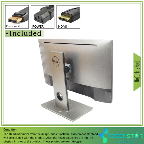 Refurbished(Good) - Dell Ultrasharp U2417H 24" Widescreen 1920X1080 FHD LED Backlight IPS Infinity Edge Monitor