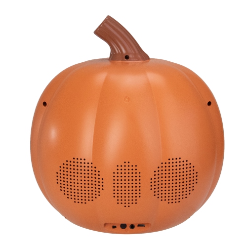 LED Lighted Dancing Flame Halloween Bluetooth Pumpkin Speaker - 9"