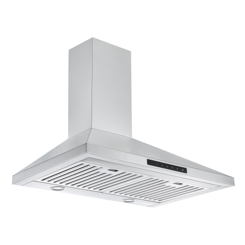 Ancona 30" Wall Mount Pyramid Range Hood with Night Light Feature
