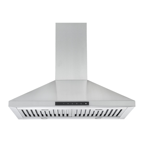 Ancona 30" Wall Mount Pyramid Range Hood with Night Light Feature