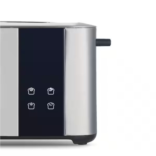 Salton - Digital Long Slot Toaster, 4-Slice Capacity, 1500 Watts, Stainless Steel