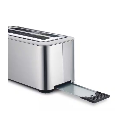 Salton - Digital Long Slot Toaster, 4-Slice Capacity, 1500 Watts, Stainless Steel