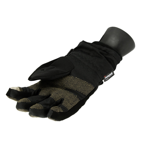 Gants de ski style libre à coquille souple noirs pour écran tactile Thinsulate pour femme - petit