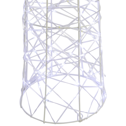 LED Lighted Twinkle Outdoor Christmas Cone Trees - 39.5" - Silver - Set of 3