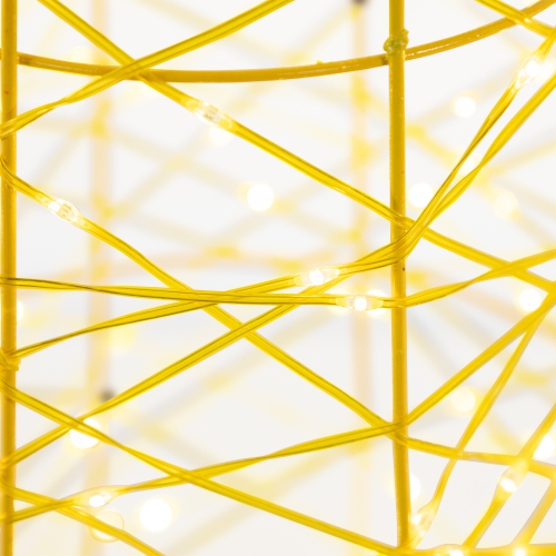 LED Lighted Twinkle Outdoor Christmas Cone Trees - 39.5" - Gold - Set of 3