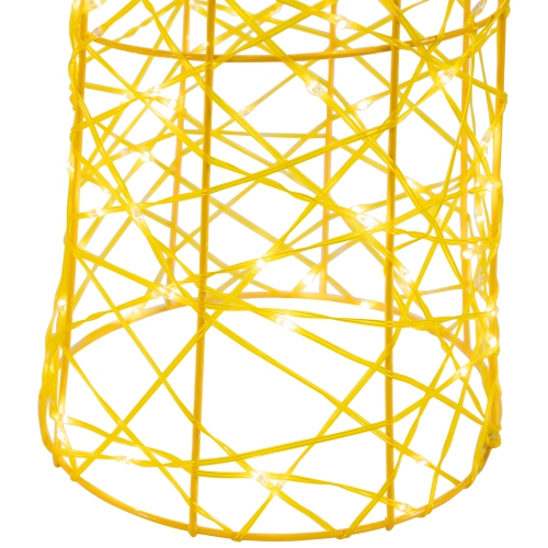 LED Lighted Twinkle Outdoor Christmas Cone Trees - 39.5" - Gold - Set of 3