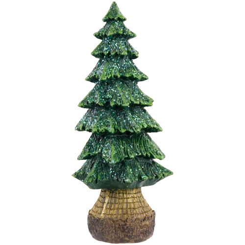 NORTHLIGHT  Glittered Pine Tree Christmas Decoration - 6.5"