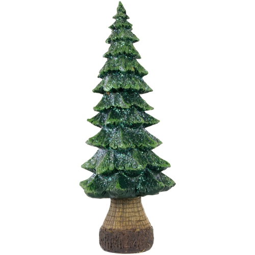 NORTHLIGHT  Glittered Pine Tree Christmas Decoration - 12"