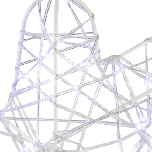 Décoration de Noël d'extérieur à flocons de neige lumineux à DEL - 23,5 po - Blanc froid