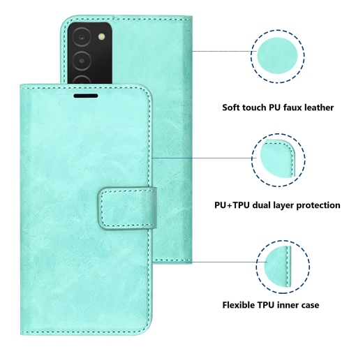 XCRS Folio Magnetic Wallet Cover, PU Flip Leather Pouch with Card Slot and Stand Case for Samsung Galaxy S20 FE 6.5 inch