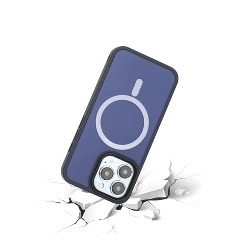TUFF8 GlideGuard Fitted Hard Shell Case with MagSafe for iPhone 15 Pro - Midnight Blue