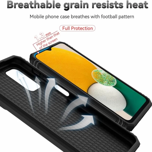 for Samsung Galaxy A13 5G Case with Screen Protector Slide Camera Cover & Kickstand Samsung A13 5G Case , Black