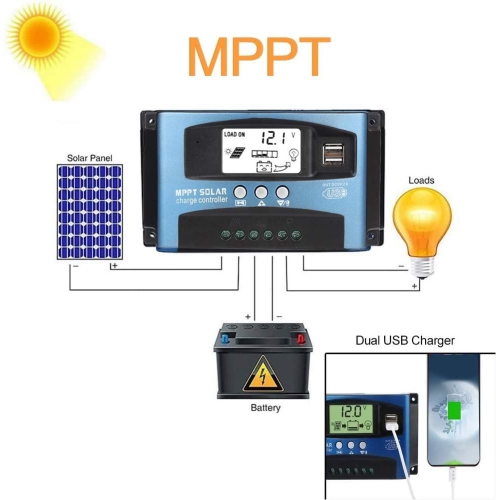 ISTAR MPPT Solar Charge Controller USB Solar Panel Battery Controller Intelligent Regulator
