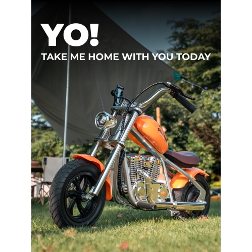 HYPER GOGO CHALLENGER 12 DELUXE - Kid's Electric Motorbike with App Integration - Dark Orange