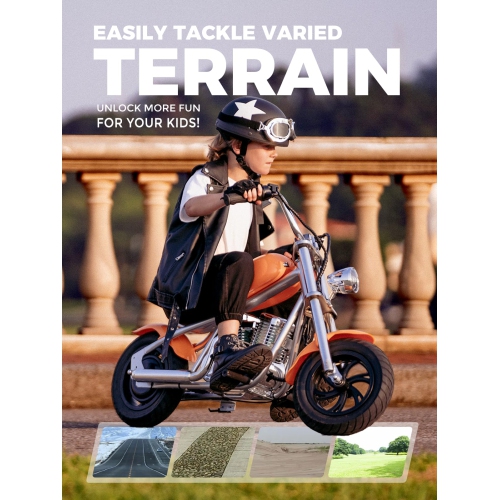 HYPER GOGO CHALLENGER 12 DELUXE - Kid's Electric Motorbike with App Integration - Dark Orange