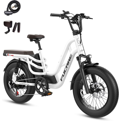 FUCARE  "libra Electric Bike With Up to 128Km Battery Life-White Color-All Terrain-Fat Tire 20""4.0- 750W 20Ah 50 Kph 48V-Only At Best Buy" Very good bike for the price