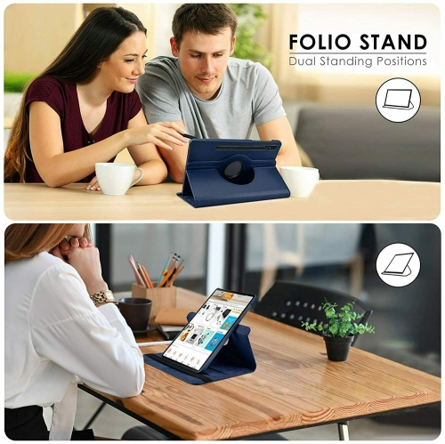 360° Swivel Rotating Case for Samsung Galaxy Tab S9 Ultra 14.6 inch 2023 Multi-Angle Viewing Stand, PU Leather Cover, Auto Wake Up/Sleep with