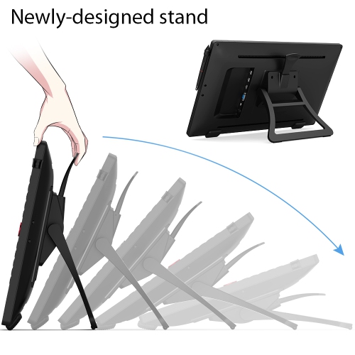 Tablette de dessin de 21,5 po avec 20 touches de raccourci et 2 cadran rouge avec affichage Pro Pen Artist 22R de XPPen