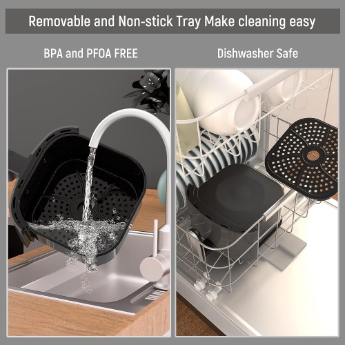 Fabuletta 9 Customizable Smart Cooking Programs Compact 4QT Air Fryers