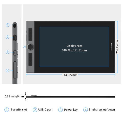 XPPen Artist Pro 16 Pen Display Tablet with 8192 levels Pen Pressure X3  Elite Plus Battery-free Stylus and 8 Shortcut Keys | Best Buy Canada