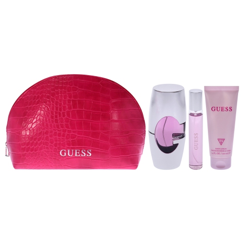Guess by Guess for Women - 4 Pc Gift Set 2.5oz EDP Spray, 0.5oz EDP Spray, 3.4oz Body Lotion, Pouch