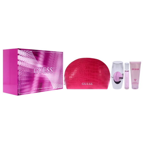 Guess by Guess for Women - 4 Pc Gift Set 2.5oz EDP Spray, 0.5oz EDP Spray, 3.4oz Body Lotion, Pouch