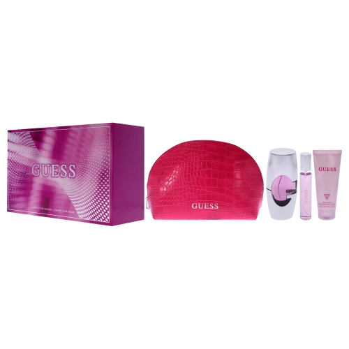 Guess by Guess for Women - 4 Pc Gift Set 2.5oz EDP Spray, 0.5oz EDP Spray, 3.4oz Body Lotion, Pouch