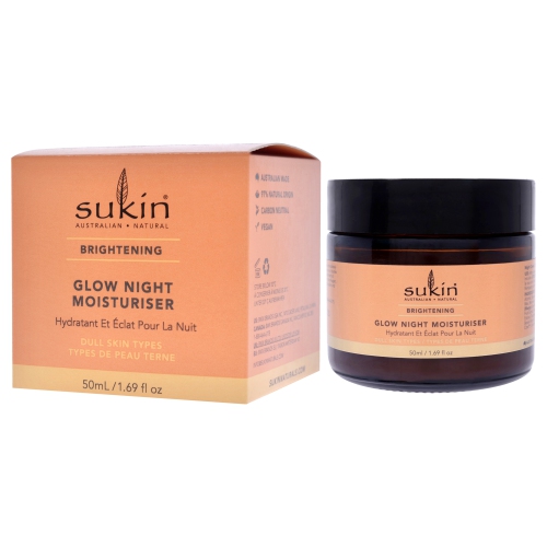 Brightening Glow Night Moisturiser by Sukin for Women - 1.69 oz Moisturizer