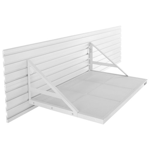 Gladiator Dual Mounted Shelf Bracket - Hammered White