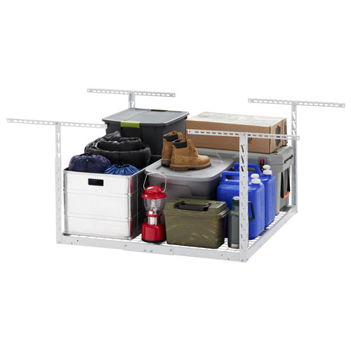 Gladiator Heavy-Duty Steel Rack Storage - Hammered White