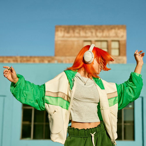 Casque d'écoute Bluetooth à suppression du bruit QuietComfort de Bose - Fumée blanche