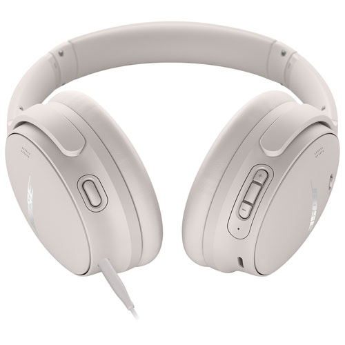 Casque d'écoute Bluetooth à suppression du bruit QuietComfort de Bose - Fumée blanche