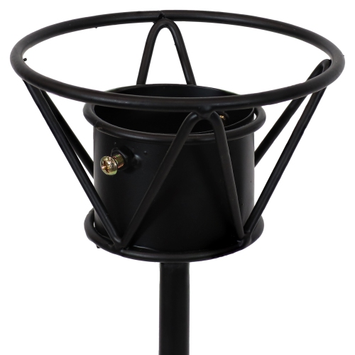 Sunnydaze Simple 3-Prong Steel Gazing Globe - 24 in - Black