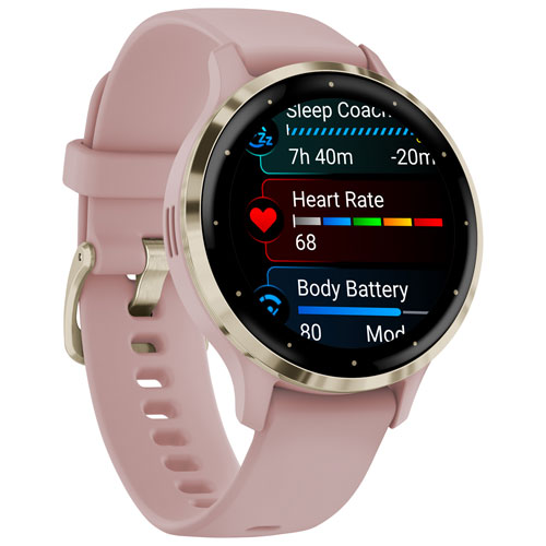 Montre intelligente Bluetooth de 41 mm Venu 3S de Garmin - Vieux rose