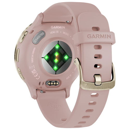 Montre intelligente Bluetooth de 41 mm Venu 3S de Garmin - Vieux rose