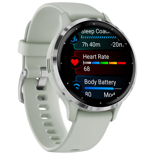 Montre intelligente Bluetooth de 41 mm Venu 3S de Garmin - Gris sauge