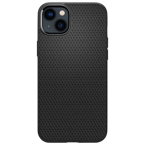 Étui souple ajusté AirGrip de Spigen pour iPhone 15 Plus - Noir mat