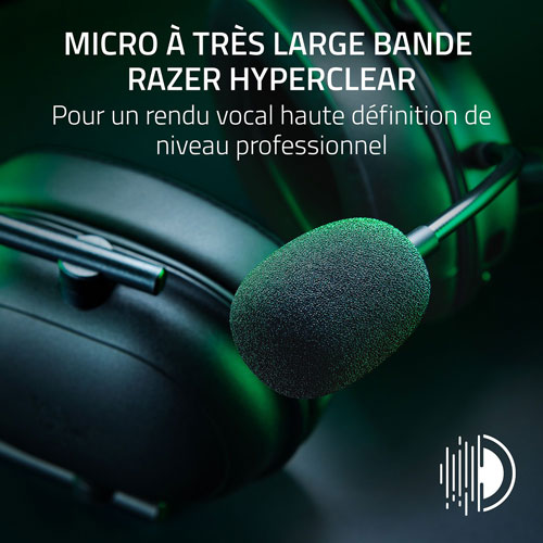 Casque de jeu BlackShark V2 HyperSpeed avec microphone de Razer - Noir