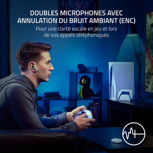 Razer Hammerhead HyperSpeed In-Ear Gaming Headphones for PlayStation - White