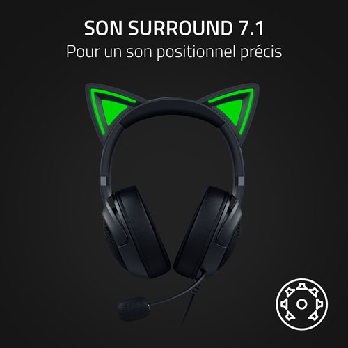 Razer Kraken Kitty V2 Over-Ear Gaming Headset - Black