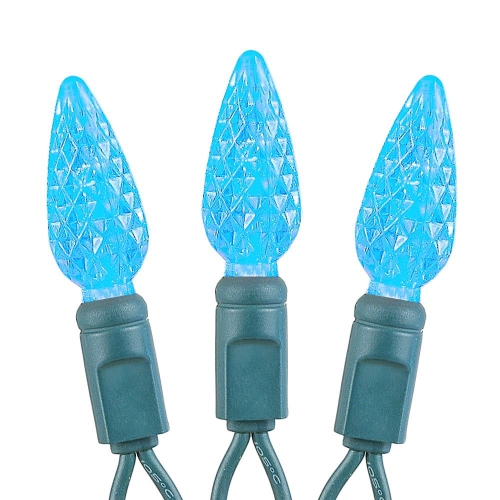 Novelty Lights 24 Feet 70 LED True Twinkle Outdoor Christmas String, 100% Twinkle C6 Strawberry LED Lights on Green Wire, Commercial Grade UL Listed,