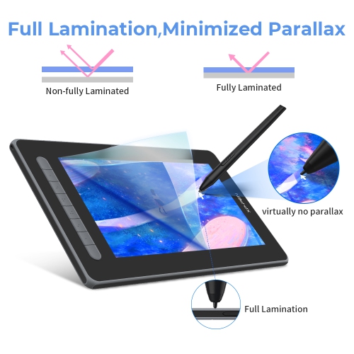 XPPen Artist 12 Graphic Display 11.9-inch Digital Drawing Anti-glare Screen & 10 Customized Express Keys & USB-C Connection