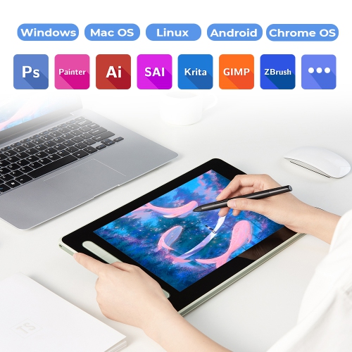 XPPen Artist 12 Graphic Display 11.9-inch Digital Drawing Anti-glare Screen & 10 Customized Express Keys & USB-C Connection
