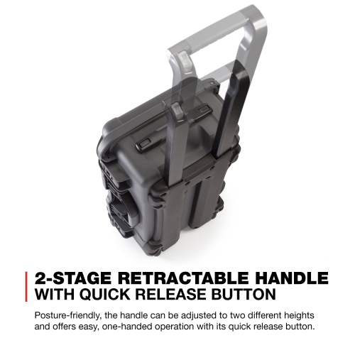 Nanuk 935 Waterproof Professional Gun Case, Military Approved, Custom Foam Insert with Wheels 6UP- Graphite - Made in Canada