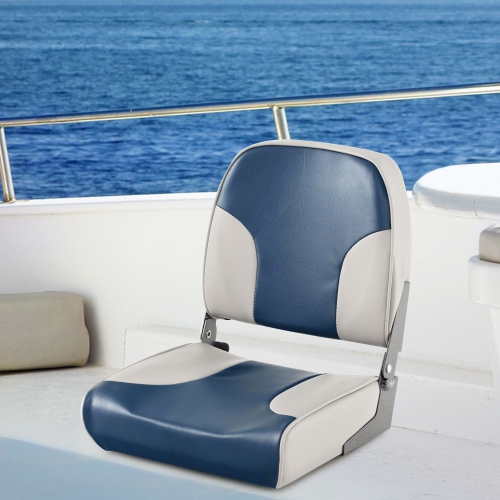 Costway 2-Piece Folding Boat Seat Set with Sponge Padding & Aluminum Hinges Low Back